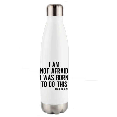 I AM NOT AFRAID JOAN OF ARC QUOTE WATER BOTTLE Thumbnail