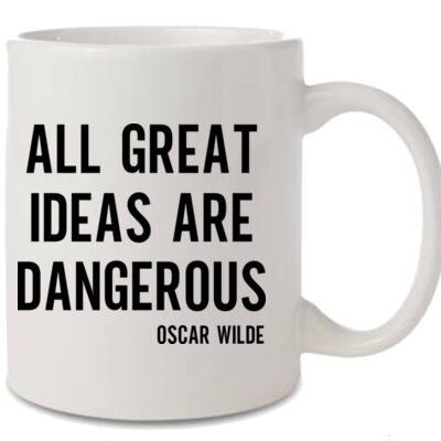 ALL GREAT IDEAS ARE DANGEROUS OSCAR WILDE QUOTE TRAVEL MUG Thumbnail
